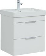 AQUANET Тумба с раковиной Ирис new 120 R подвесная 2 ящ. цв. белый глянец AQUANET-332259