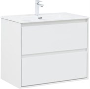 AQUANET Тумба с раковиной Милан (Flash) 80 цв. белый глянец AQUANET-340320