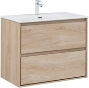 AQUANET Тумба с раковиной Милан (Flash) 80 цв. дуб светлый AQUANET-340338