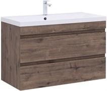 AQUANET Тумба с раковиной Нота new 100 цв.дуб веллингтон табак AQUANET-335878
