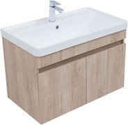 AQUANET Тумба с раковиной Оптима 80 цв. дуб светлый AQUANET-345361