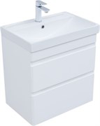 AQUANET Тумба с раковиной Слим 60 2 ящ. цв.белый сатин AQUANET-348177