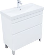 AQUANET Тумба с раковиной Слим 80 напольная 2 ящ. цв.белый сатин AQUANET-348182