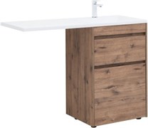 AQUANET Тумба с раковиной Токио 120 R напольная 2 ящика, цв. дуб веллингтон AQUANET-335588