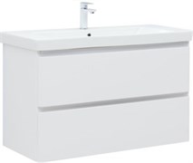 AQUANET Тумба с раковиной Эмбер 105 2 ящ. цв.белый матовый (раковина Luxury) AQUANET-332490