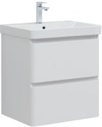 AQUANET Тумба с раковиной Эмбер 60 2 ящ. цв.белый матовый (раковина Luxury) AQUANET-332494