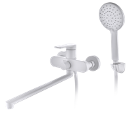 DK Смеситель для ванны с душем Bayern.F?rth DA1523308 длинный излив белый DA1523308
