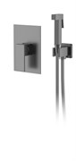 DK Смеситель для душа Bayern.Liszt DA1515006 с гигиеническим душем встраиваемый серый графит DA1515006