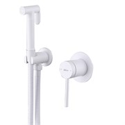 ABBER Смеситель Emotion AF8825W с гигиеническим душем, белый матовый AF8825W