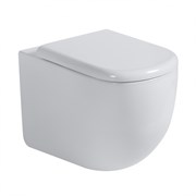 ABBER Унитаз Bequem AC1135T приставной белый, безободковый, смыв торнадо AC1135T