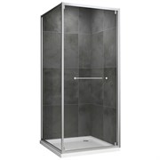 ABBER Schwarzer Diamant Душевой уголок квадратный двери раздвижные размер 90x90 см, профиль - хром / стекло - прозрачное AG0A090