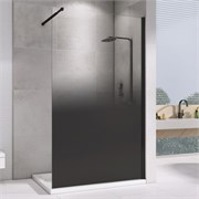 ABBER Immer Offen Душевая перегородка профиль - черный / стекло - тонированное ширина 120 см AG69121BD