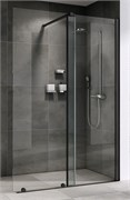 ABBER Komfort Душевая перегородка профиль - черный / стекло - прозрачное ширина 120 см AG09120B