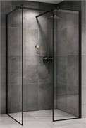 ABBER Immer Offen Душевой уголок прямоугольный размер 120x80 см, профиль - черный / стекло - прозрачное AG67128B