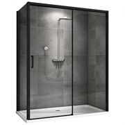 ABBER Komfort Душевой уголок прямоугольный двери раздвижные размер 170x100 см, профиль - черный / стекло - прозрачное AG93170B-S102B