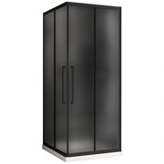 ABBER Schwarzer Diamant Душевой уголок квадратный двери раздвижные размер 80x80 см, профиль - черный / стекло - матовое AG02080BMH