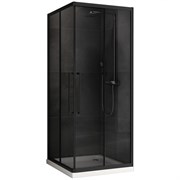 ABBER Schwarzer Diamant Душевой уголок квадратный двери раздвижные размер 100x100 см, профиль - черный / стекло - тонированное AG02100BDTH