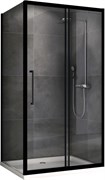 ABBER Schwarzer Diamant Душевой уголок прямоугольный двери раздвижные размер 130x60 см, профиль - черный / стекло - прозрачное AG30130BH-S60B