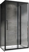 ABBER Schwarzer Diamant Душевой уголок прямоугольный двери раздвижные размер 170x50 см, профиль - черный / стекло - прозрачное AG30170BH-S50B-S50B