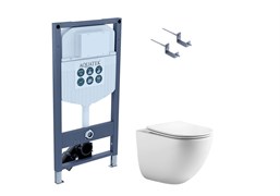 AQUATEK SET ГЕЛИОС INS23 (рама Standard INS-0000023+ крепление KKI-0000002 +унитаз AQ1993T-00 ГЕЛИОС + с тонким сиденьем soft-close SET AQUATEK ГЕЛИОС INS23
