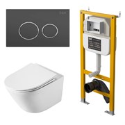 DK Комплект унитаз DT1476516, инсталляция DI8050127, клавиша смыва DB1529006 (DS1471606) DS1471606
