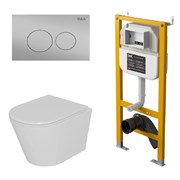 DK Комплект унитаз DT1026516, инсталляция DI8050127, клавиша смыва DB1529002.2 (DS1021619) DS1021619