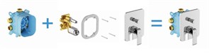 RAVAK Смеситель настенный с переключателем FL 065.00 для R-box X070123