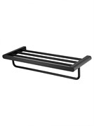 WONZON &amp; WOGHAND Полотенцедержатель с полкой CARBON, Черный (WW-7781) WW-7781