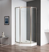 CEZARES ECO-O-P-1-C-Br Душевой уголок пятиугольный двери распашные, стекло 6 мм, устанавливается на левую или правую стороны