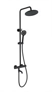 WONZON &amp; WOGHAND Душевая система с термостатом INN 4, Черный матовый (WW-B3047-A1-MB) WW-B3047-A1-MB