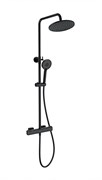 WONZON &amp; WOGHAND Душевая система с термостатом STAY 1, Черный матовый (WW-B3051-A-MB) WW-B3051-A-MB