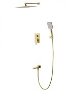 WONZON &amp; WOGHAND Душевая система встраиваемая EDGE, Брашированное золото (WW-88939003-BG) WW-88939003-BG