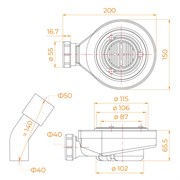 RGW Сифон Stone S-2 Хром 50241120-00