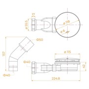 RGW Сифон для поддонов S-17B 44241700-04