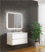 SANVIT Бруно-2 Тумба подвесная для ванной комнаты, 2 выдвижных ящика (раковина r9100d) kbruno2100w