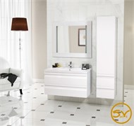 SANVIT ТЕМА Тумба подвесная для ванной комнаты с раковиной, 2 выдвижнных ящика ktema080