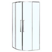 AZARIO Душевое ограждение Шанхай 800х800х1950 четверть круга, прозрачное стекло 6 мм, профиль хром (AZ-S43-80-CH-CL) AZ-S43-80-CH-CL