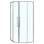 AZARIO Душевое ограждение Шанхай 800х800х1950 четверть круга, прозрачное стекло 6 мм, профиль графит матовый (AZ-S43-80-MGR-CL) AZ-S43-80-MGR-CL
