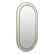 AZARIO Зеркало с подсветкой в ванную Джоли 500х900х30 АZ-LED012625 цвет золотой матовый АZ-LED012625