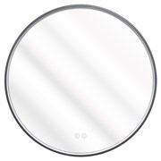 AZARIO Зеркало с подсветкой в ванную Димион 700х700х45 АZ-LED010825 цвет серый матовый АZ-LED010825