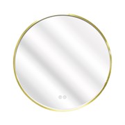 AZARIO Зеркало с подсветкой в ванную Димион 700х700х45 АZ-LED011025 цвет золотой матовый АZ-LED011025