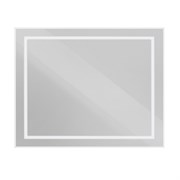 BELBAGNO Зеркало в алюминиевой раме со встроенным светильником и сенсорным выключателем и сенсорным выключателем по периметру рамы, SPC-KRAFT-1000-800-SENS-AL, 1000x800x32 мм SPC-KRAFT-1000-800-SENS-AL