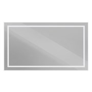 BELBAGNO Зеркало в алюминиевой раме со встроенным светильником и сенсорным выключателем по периметру рамы, SPC-KRAFT-1400-800-SENS-AL, 1400x800x32 мм SPC-KRAFT-1400-800-SENS-AL