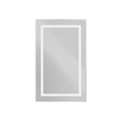 BELBAGNO Зеркало в алюминиевой раме со встроенным светильником и сенсорным выключателем по периметру рамы, SPC-KRAFT-500-800-SENS-AL, 500x800x32 мм SPC-KRAFT-500-800-SENS-AL