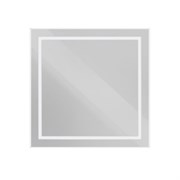BELBAGNO Зеркало в алюминиевой раме со встроенным светильником и сенсорным выключателем по периметру рамы, SPC-KRAFT-800-800-SENS-AL, 800x800x32 мм SPC-KRAFT-800-800-SENS-AL