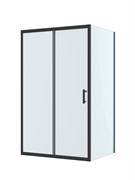 BELBAGNO Uno-195 Душевой уголок прямоугольный размер 120x90 см, двери раздвижные, профиль - черный матовый / стекло - прозрачное UNO-195-AH-1-120/90-C-NERO
