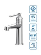 BELBAGNO BOHEME Смеситель для раковины без донного клапана, хром BOHEME-LVM-CRM-W0 BOHEME-LVM-CRM-W0