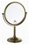 BOHEME Medici Зеркало настольное, двустороннее, 3-кратное увеличение, бронза