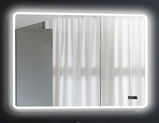 ESBANO Led Зеркало, ШВГ: 120x70х5, LED-подсветка, антизапотевание, часы