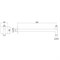 BD001AXX AquaElite кронштейн для верхнего душа из стены 22x22 мм, L. 350 мм BD001AXX